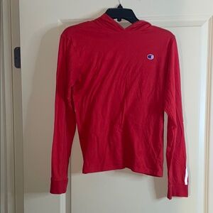 Champion Red Long Sleeve Hoodie